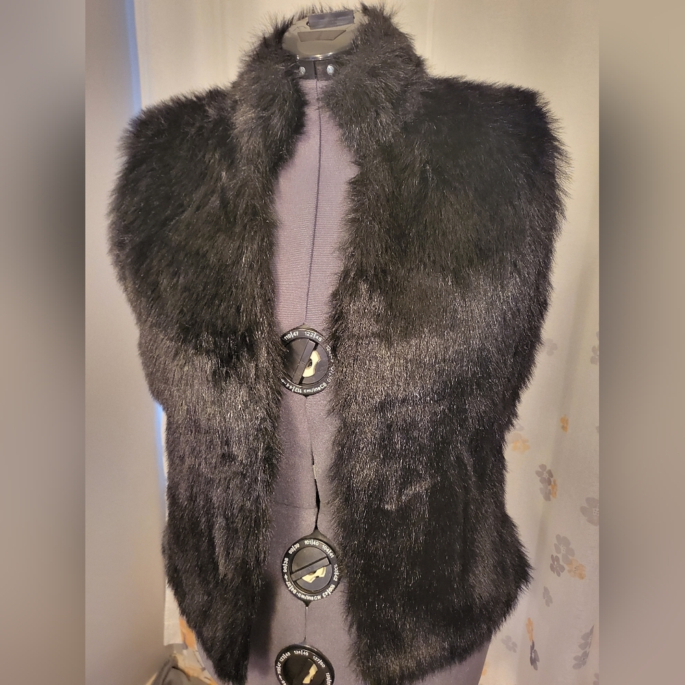 Style & Co Faux Fur Sweater Vest